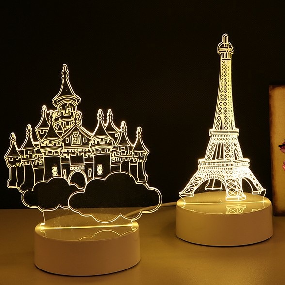 Đèn ngủ 3D Led để bàn nhiều mẫu hình cực cute, decor không gian sống DEXI