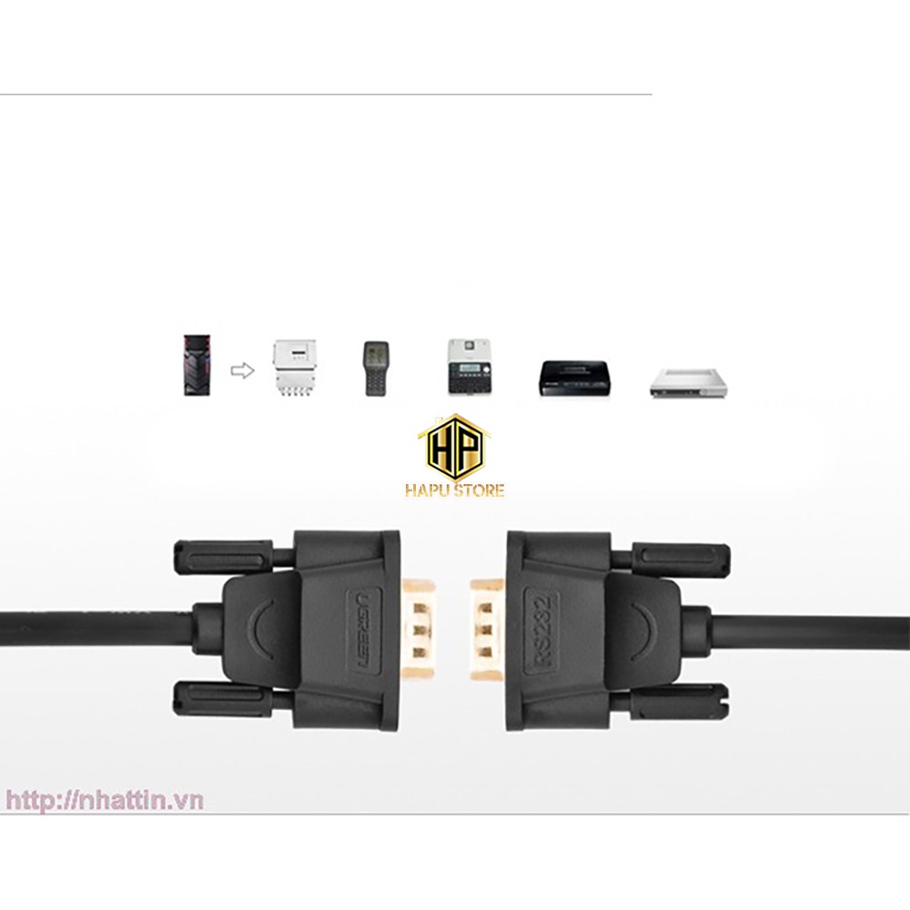[Mã ELHACE giảm 4% đơn 300K] Cáp Ugreen 20149, 20150, 20151, 20152, RS232 2 Đầu Âm (1.5m, 2m, 3m, 5m) - Hapustore