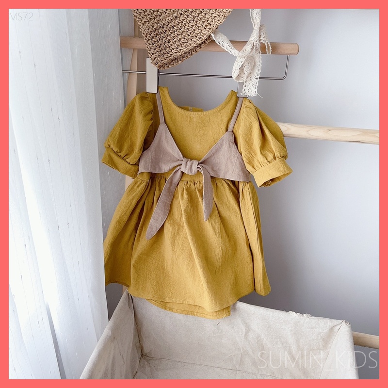 Váy phối yếm cho bé gái - Quần áo trẻ em Sumin Kids