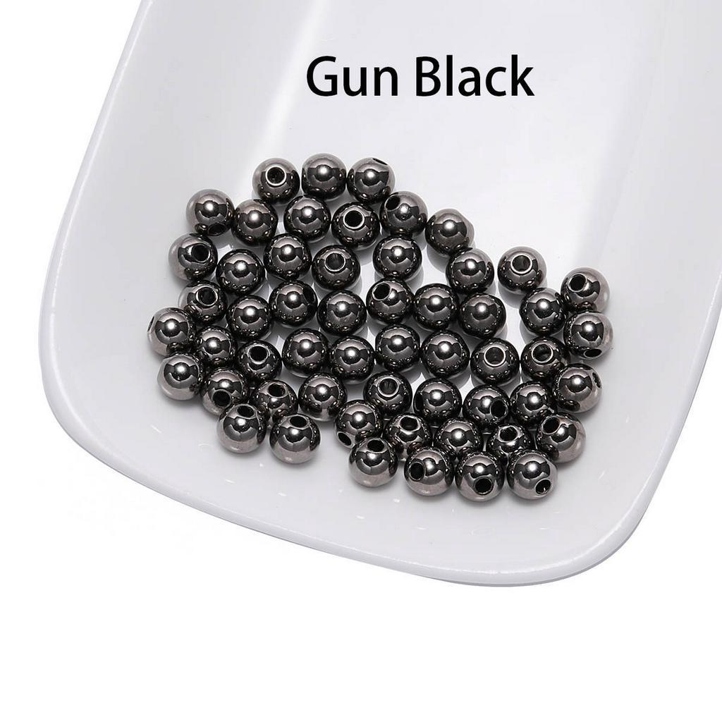 Bộ 30-400 hạt xỏ màu vàng hồng và bạc 3 4 5 6 8 10 12mm làm trang sức handmade DIY