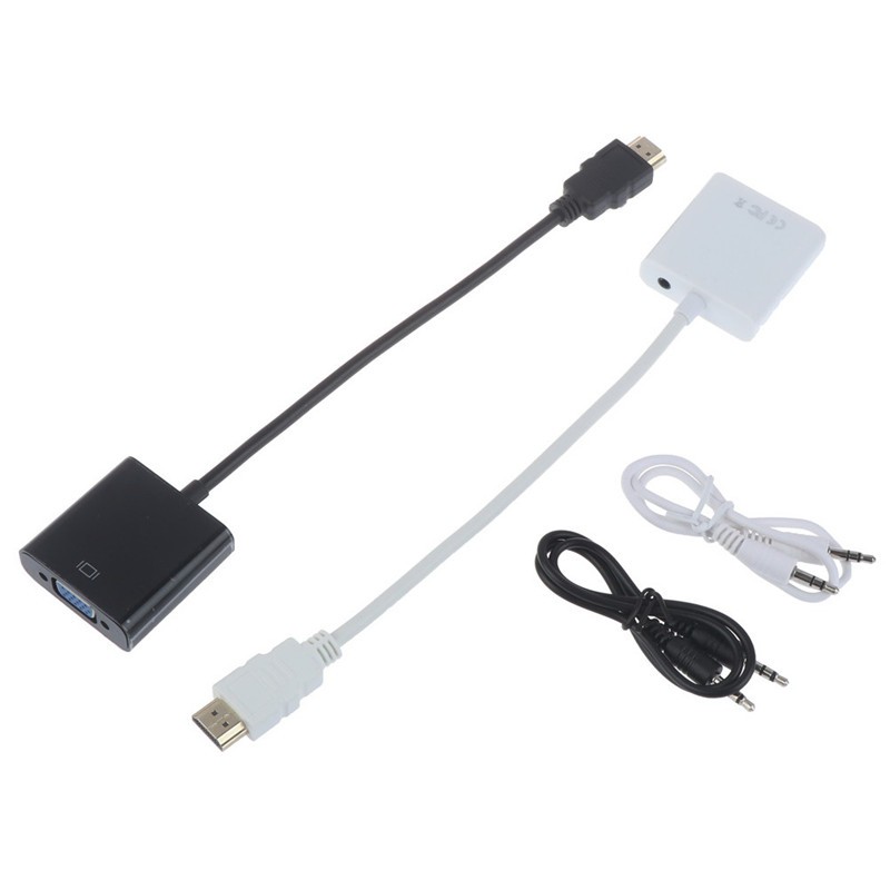 Đầu Chuyển Đổi Từ Cổng Hdmi Sang Vga + Jack Âm Thanh 3.5mm Full Hd 1080p | BigBuy360 - bigbuy360.vn