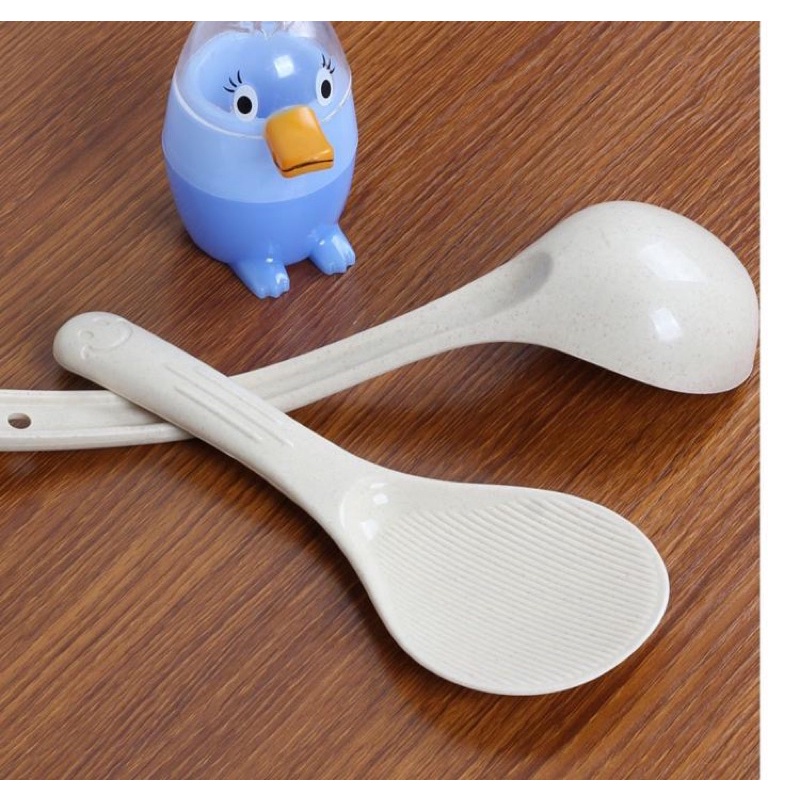 Muôi xúc cơm sọc dọc mặt cười cao cấp, Thìa xới cơm nhựa lúa mạch