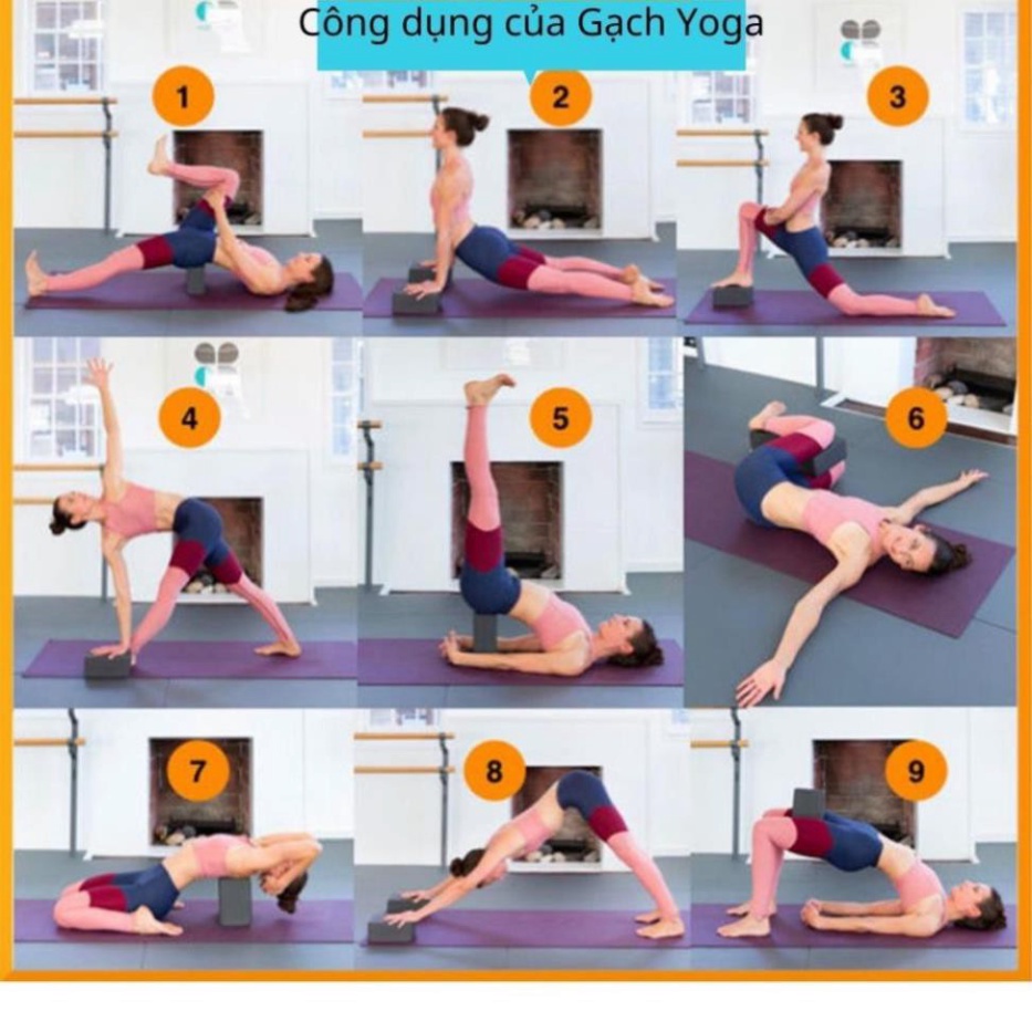 Block Gạch Tập Yoga ECO 300G Cao Cấp Không Lún Tay, Hàng Việt Nam XK- 1 ĐÔI, ONEFIT GẠCH300 GKK