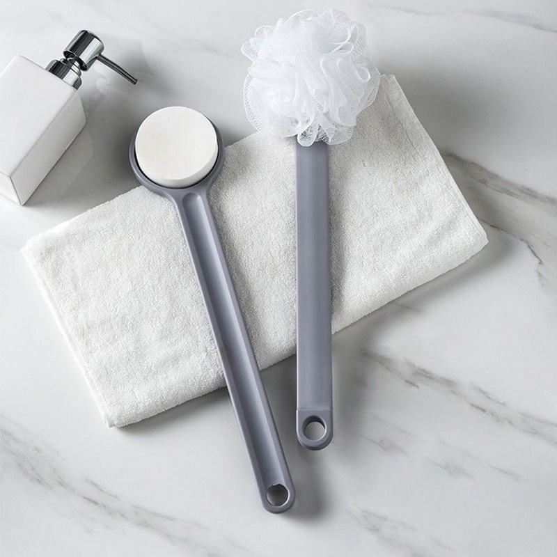 Bông Tắm Hai Mặt Tay Cầm Dài Tẩy Tế Bào Chết Lưng Tiện Dụng