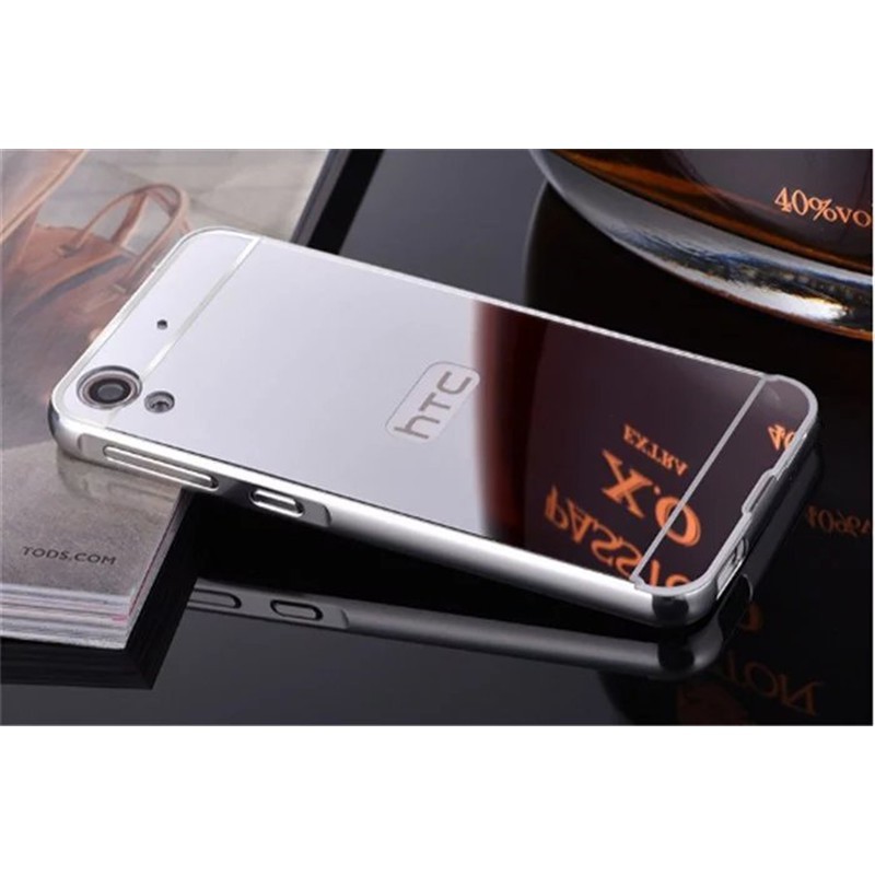 [Free ship] Ốp lưng gương viền kim loại cho HTC Desire 826 Selfie.