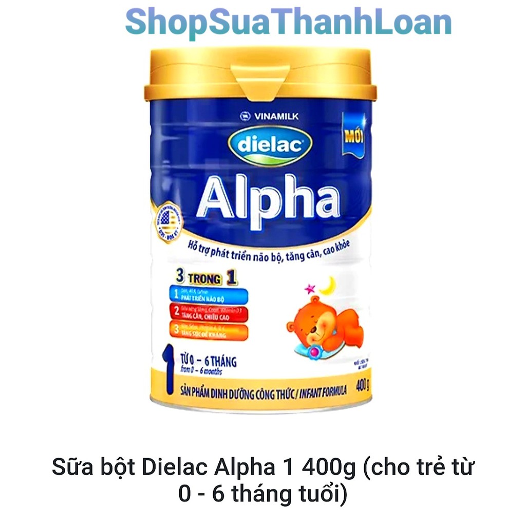 [HSD T11-2022] SỮA BỘT DIELAC ALPHA 1 400G (CHO TRẺ TỪ 0 - 6 THÁNG TUỔI)