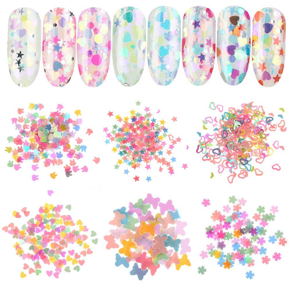 Hộp Kim Sa Trái Tim 3D Đính Móng Nghệ Thuật