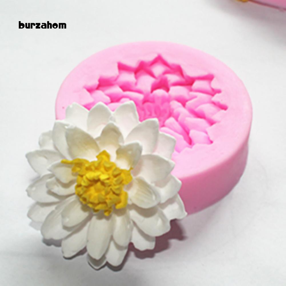 Khuôn silicone màu trơn tạo hình bông hoa xinh xắn cho bánh