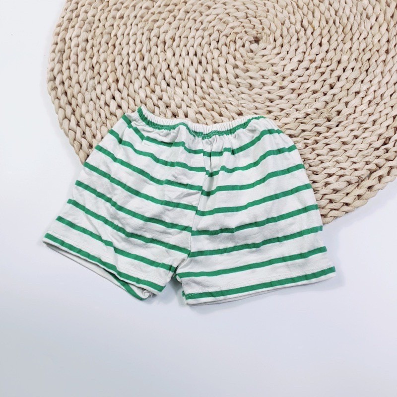 Quần chục đùi kẻ cotton co giãn 4c cho bé trai và bé gái 8-18kg