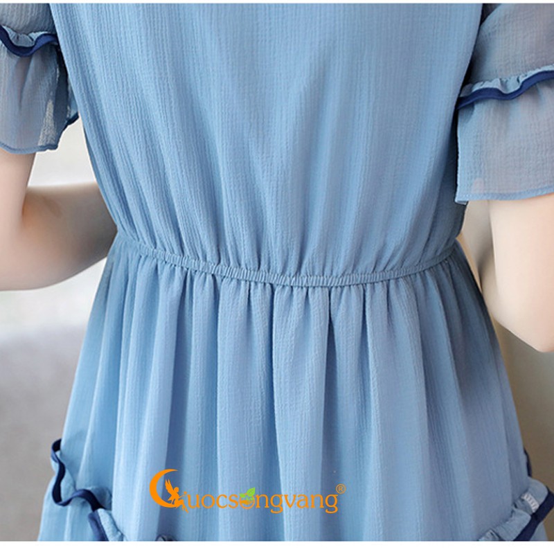 Váy đầm voan hai lớp váy đầm midi trẻ trung GLV078 Cuocsongvang