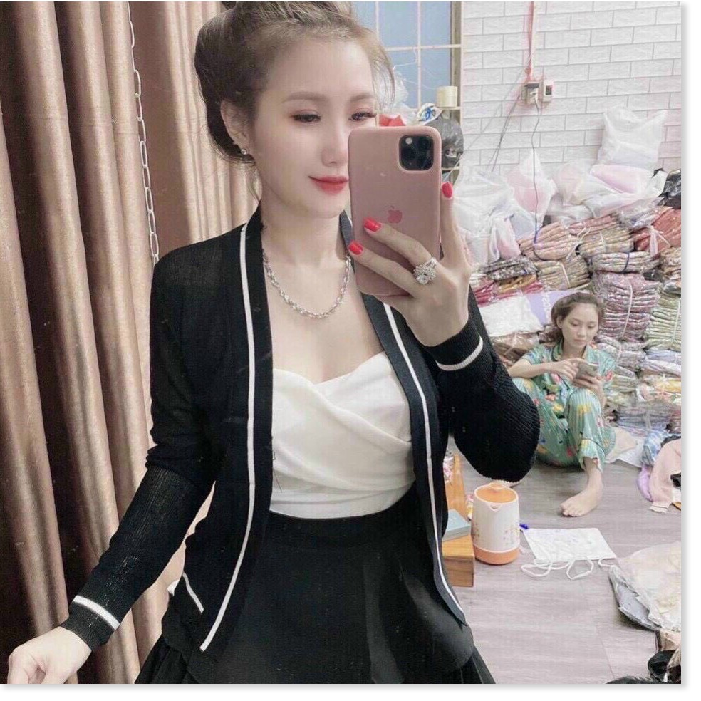 Áo Khoác Cardigan Len Mỏng Đi Biển, Dự tiệc Sang Chảnh- Hàng Quảng Châu Chuẩn MTB | BigBuy360 - bigbuy360.vn