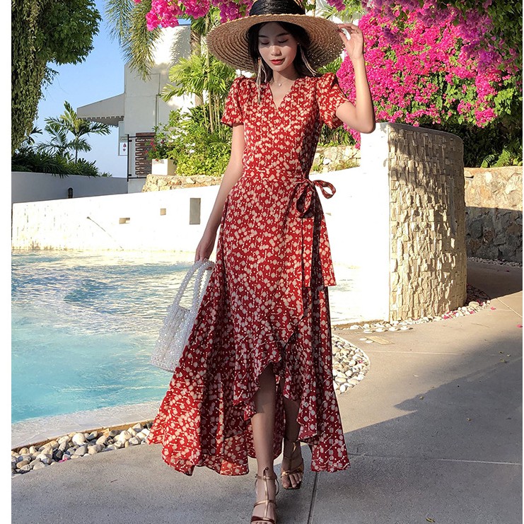 Đầm maxi voan dáng dài đi biển đầm nữ váy nữ Đ72