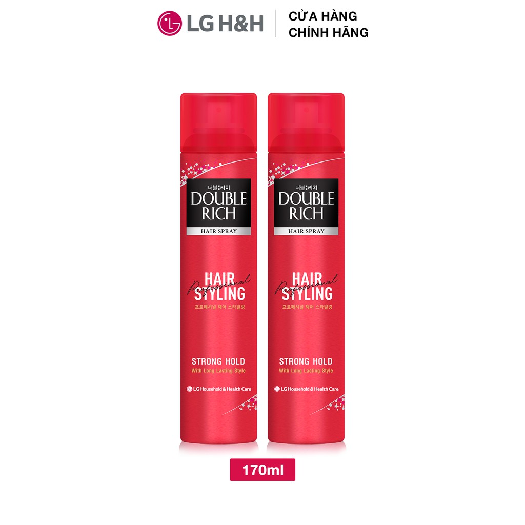 Combo 2 Gel giữ nếp tóc Double Rich Hair Styling dạng xịt, giữ tóc cố định tự nhiên