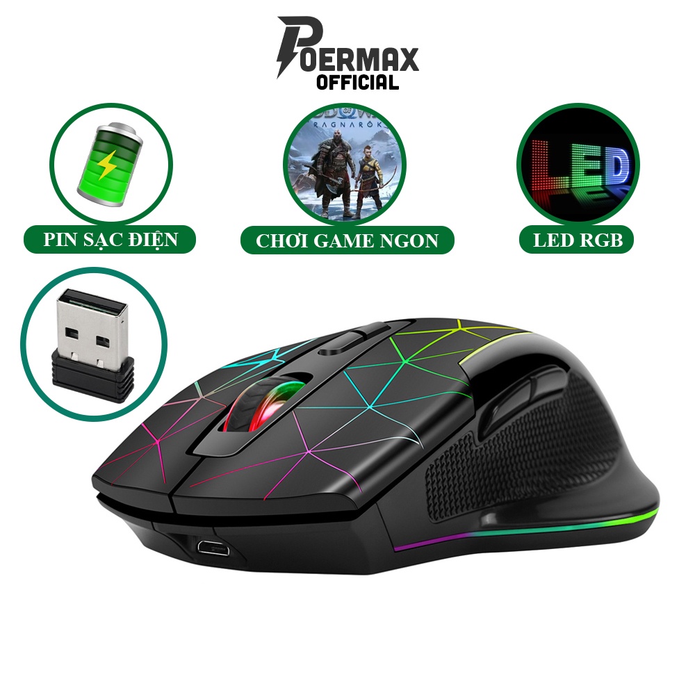 Chuột Không Dây Gaming POERMAX M30 DPI3200