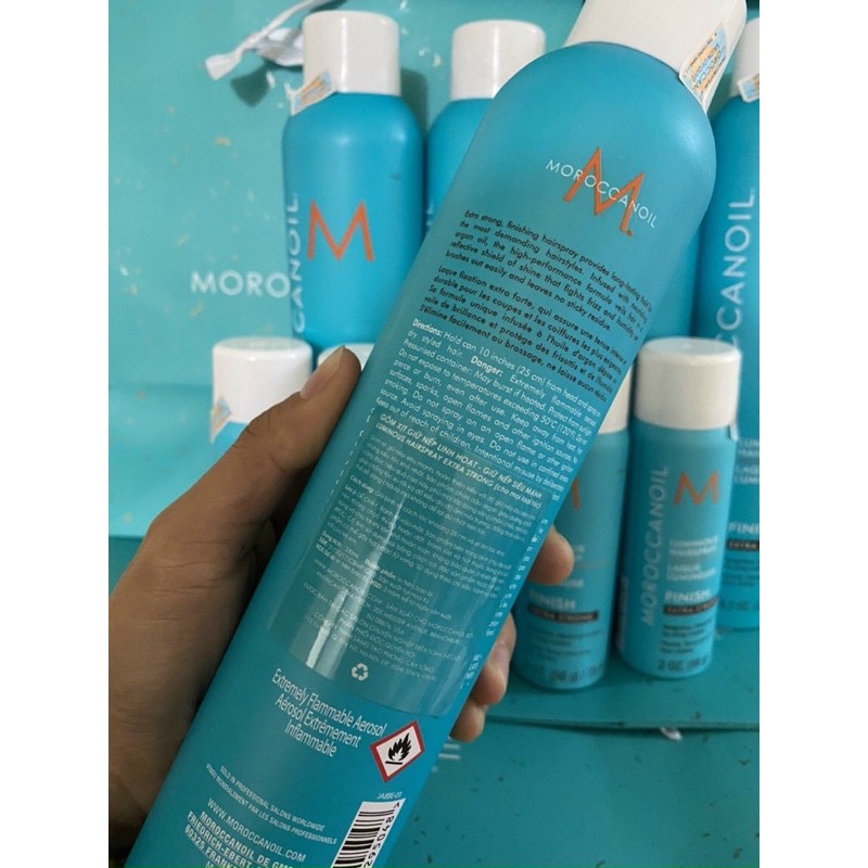 MOROCCANOIL FINISH STRONG Gôm Xịt Giữ Nếp Linh Hoạt Luminous Hair Spray 330ml