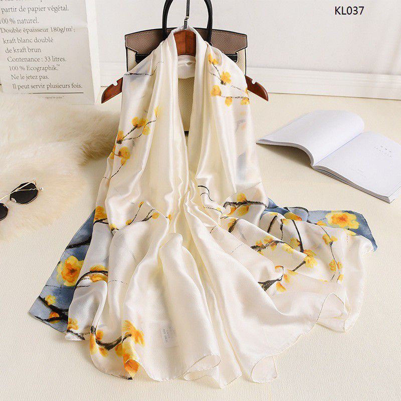 (quynhmin0902) Khăn lụa thêu hoa cao cấp