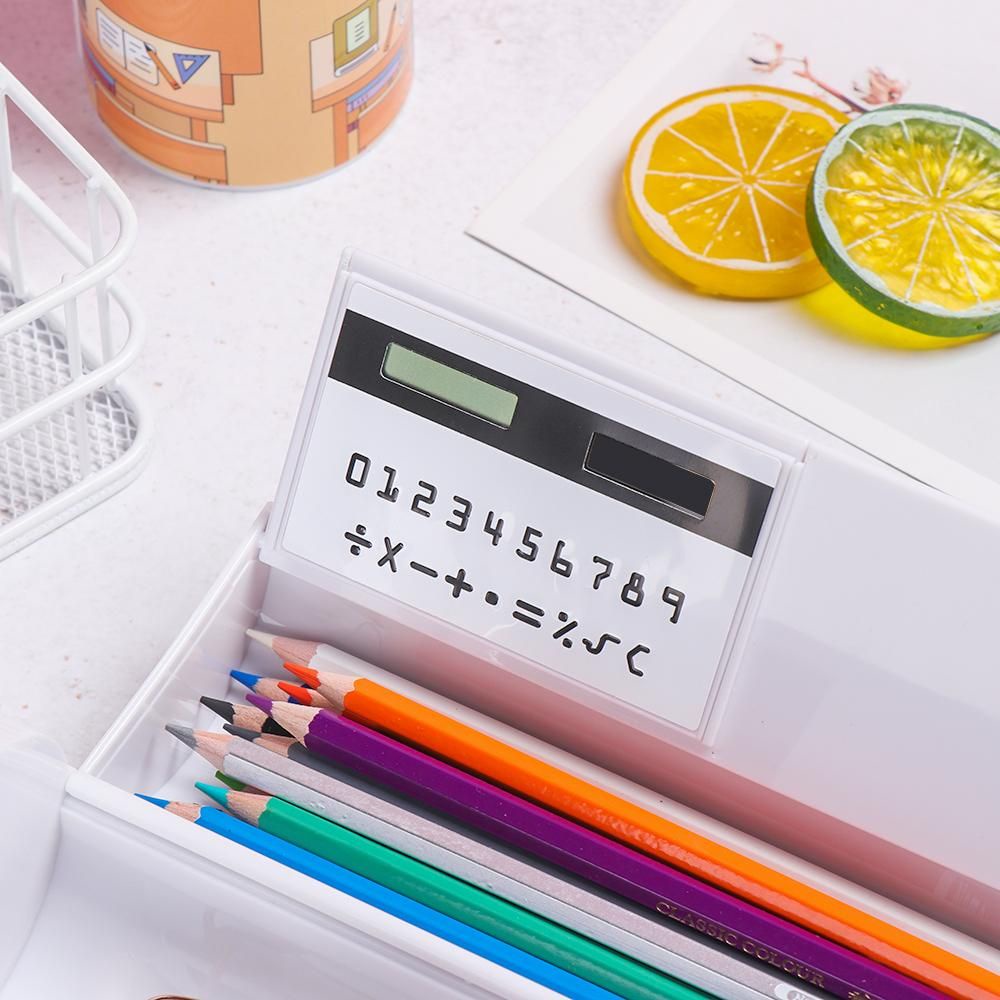 KUNHEV Hộp Đựng Bút Trong Suốt Có Kim Tuyến Nước Chảy Sáng Tạo