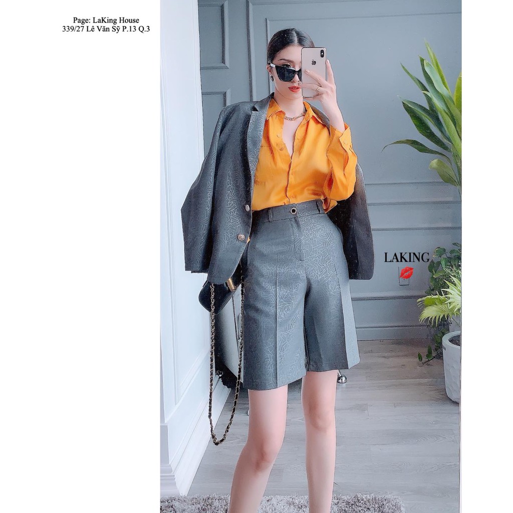 ÁO VEST HỒNG ĐẬM TAY DÀI ĐÍNH KHUY LAKING HOUSE | BigBuy360 - bigbuy360.vn