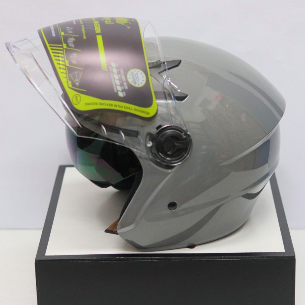 Mũ Bảo Hiểm ROYAL M268 Phiên Bản 2 kính /Màu xám Xi măng .