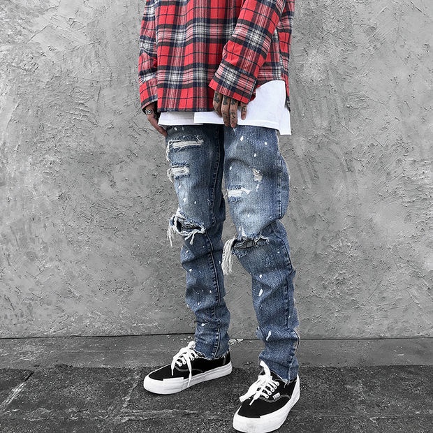 Quần jogger Jean Rách Thời Trang Dành Cho Nam