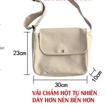 Túi đeo chéo SAM CLO mini bag canvas thời trang Hàn Quốc ULZZANG dễ thương, đi chơi, đi học NÚT BẤM TRƠN