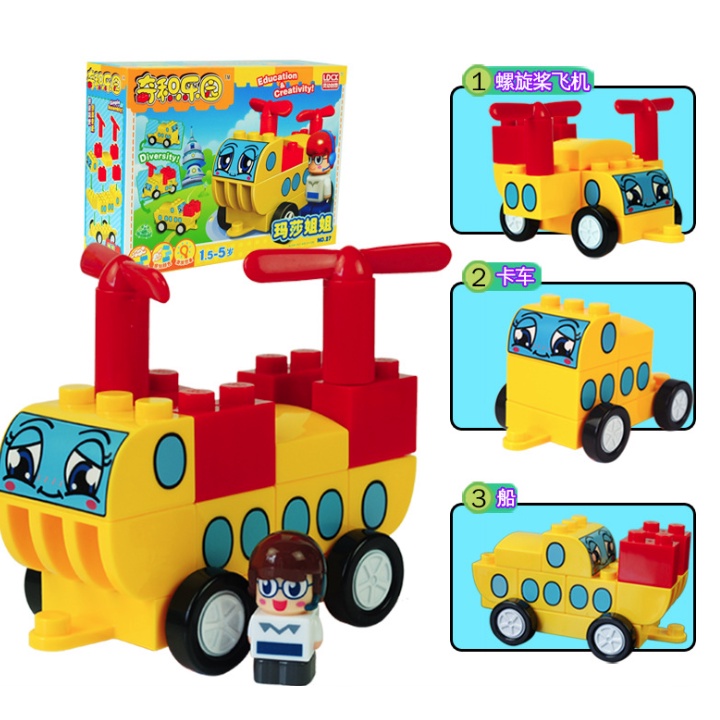 Đồ chơi lắp ghép biến hình chichi land đội bay siêu đẳng các nhân vật : Truck, Bus, No fire, tia chớp kiki sweet