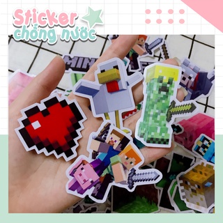 sticker game Minecraft - sticker chống nắng chống nước