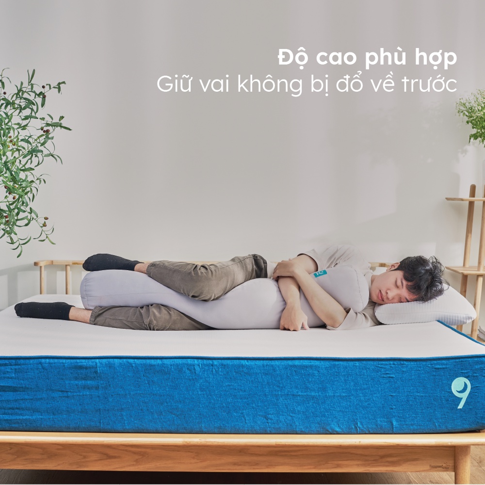 Gối Ôm Foam Ru9 Chiều Dài Khoa Học, Thiết Kế Giữ Ấm Bụng Giúp Ngủ Ngon - 20cm x 115cm