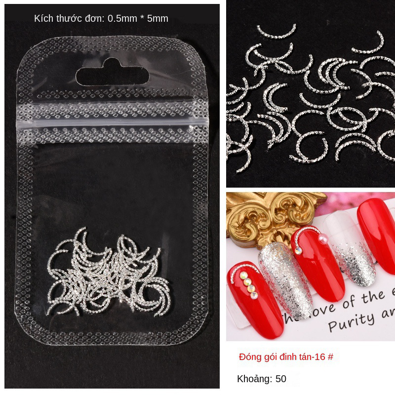 Hộp Phụ Kiện Kim Loại Đính Trang Trí Móng Tay Chuyên Dụng