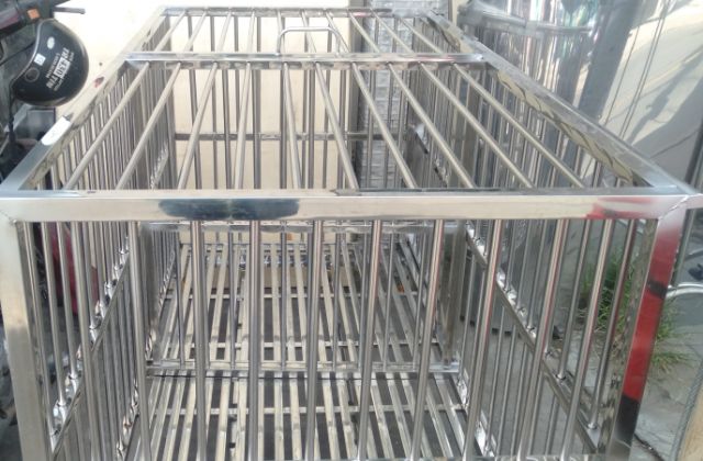 Chuồng chó inox 80*160*90 SHIP HỎA TỐC TPHCM