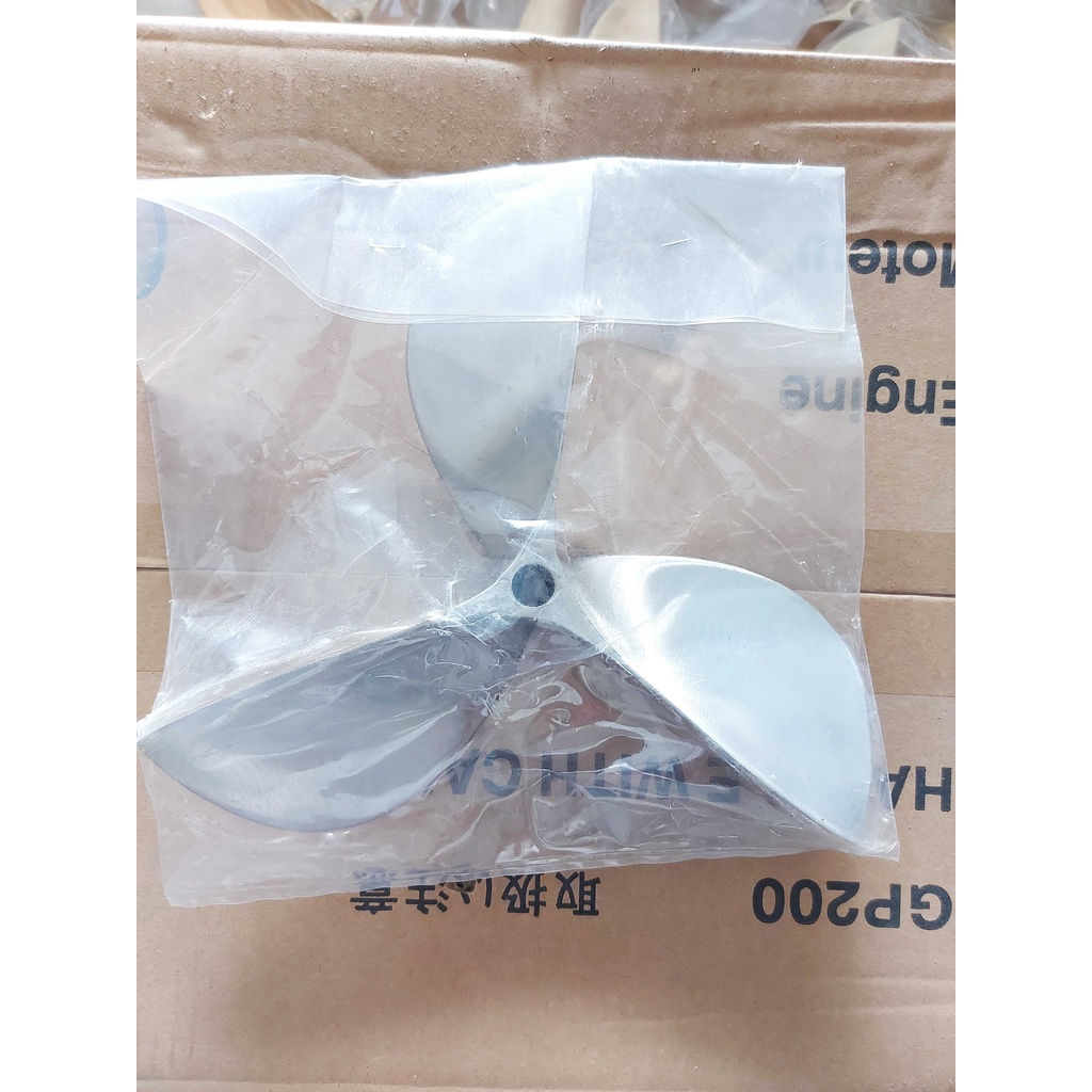 Chân Vịt Inox 3 Cánh 8HP đến 9HP, Lỗ Ren 16mm, Đường Kinh 24 cm, Chân Vịt Chạy Thuyền, Chạy Xuồng