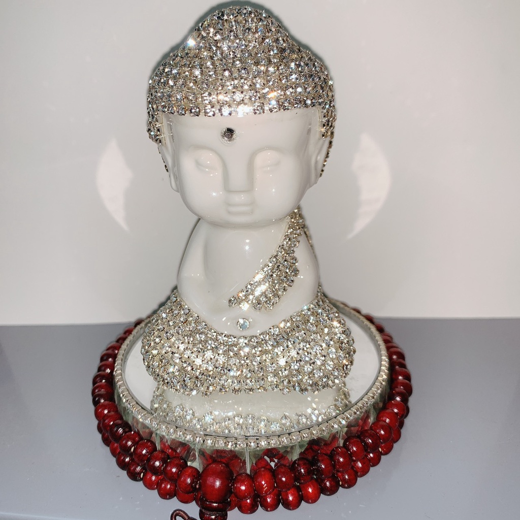 Tượng Phật Phong Thủy Đính Đá Đặt Trang Trí Taplo Ô Tô