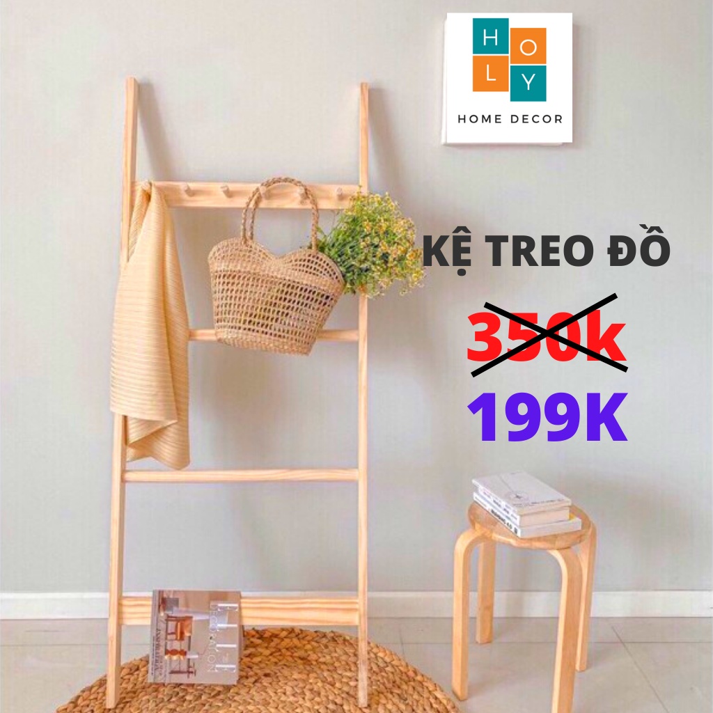 Thang Gỗ Treo Quần Áo & Phụ Kiện Chụp Hình - Thang Gỗ Decor - Kệ treo quần áo - Clothing ladder - Giá Treo Đồ.
