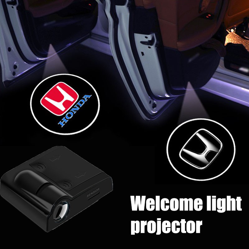 Honda Set 2 Đèn Chiếu Logo Không Dây Gắn Cửa Xe Ô Tô accord city civic cr-v hr-v jazz odyssey