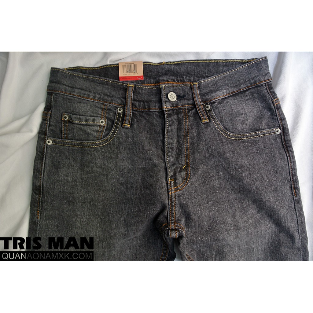 QUẦN JEAN NAM SLIMFIT XÁM BẠC LEV