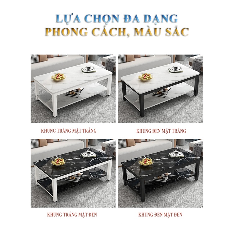 BÀN TRÀ CAFE SOFA MẪU MỚI VÂN ĐÁ CẨM THẠCH - Thiết kế Hiên Đại Sang Trọng,Kích Thưowc 100x60x42cm