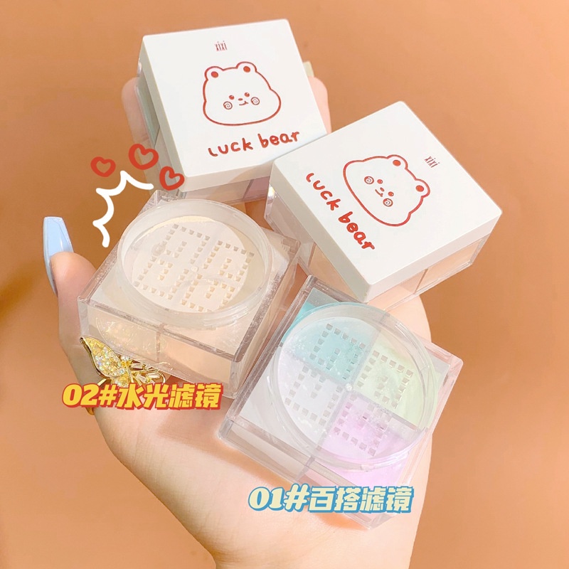 Phấn phủ dạng bột 4 màu sắc tùy chọn kiềm dầu chống thấm nước