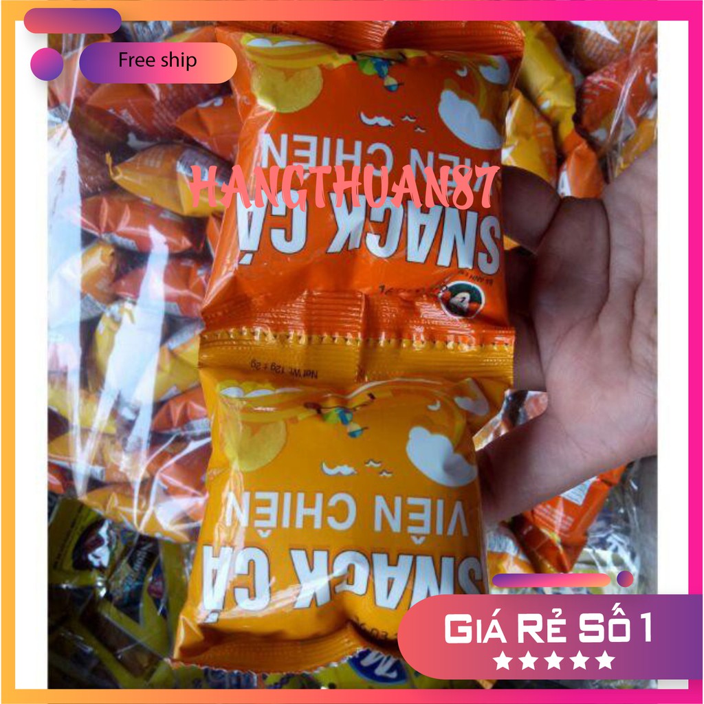 Freeship 50k Snack cá viên chiên 60 gói)