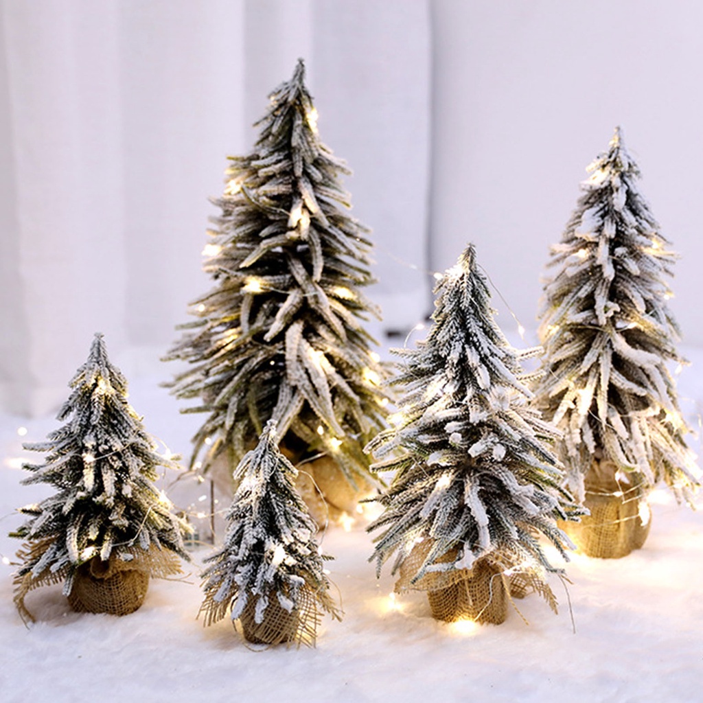 Cây thông giáng sinh nhân tạo bằng PVC 20cm/ 25cm/ 35cm/ 45cm nhiều màu tuỳ chọn trang trí nhà cửa