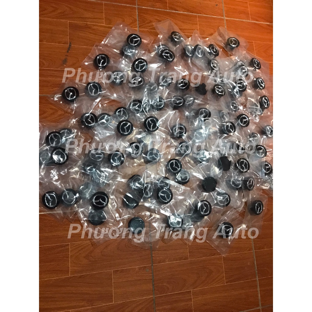 Logo chụp mâm -Logo ốp vành lazang bánh xe mazda đường kính 57mm màu đen bằng nhựa ABS cao cấp