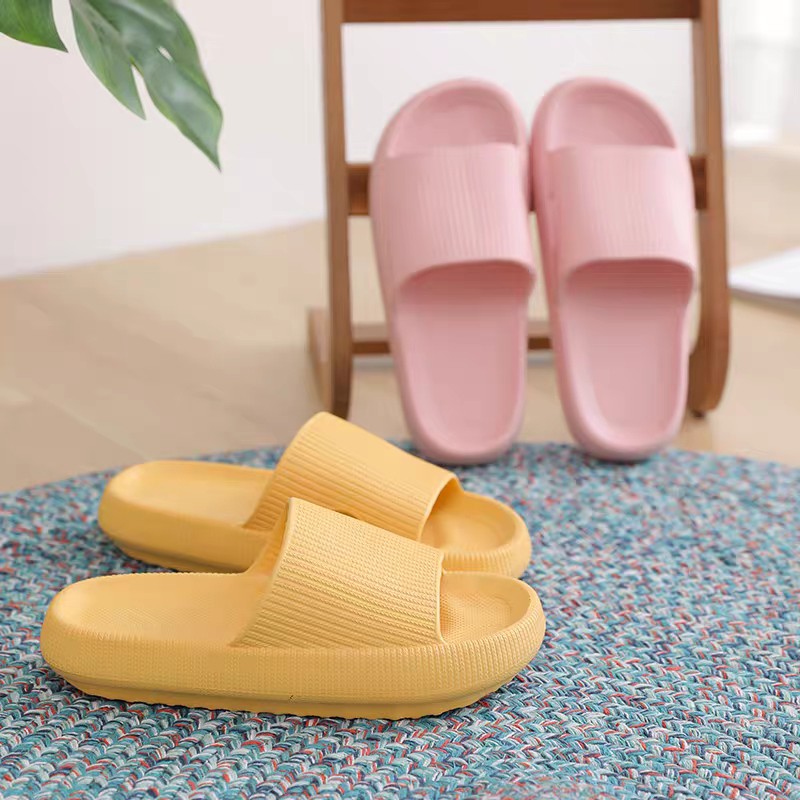 Dép Quai Ngang Ulzzang Đế Bánh Mỳ Thông Hơi Chống Trượt Êm Ái Huyna Mart