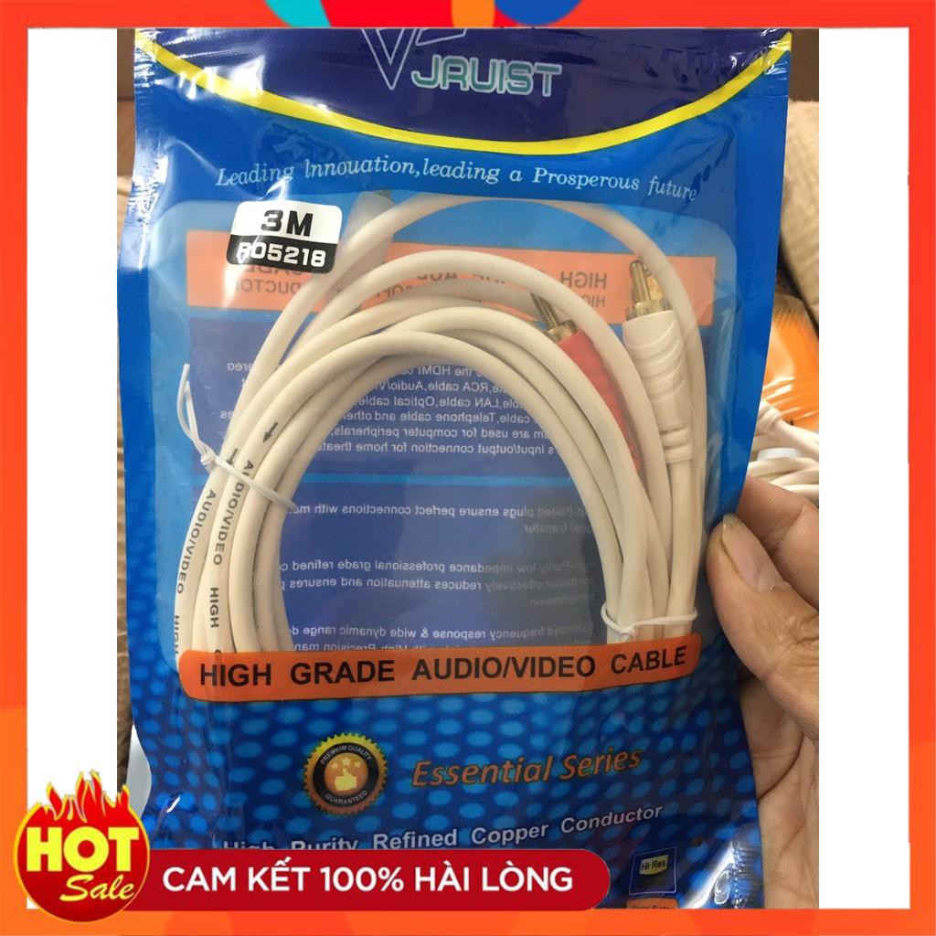 [Hàng Xịn] Dây Loa 1 ra 2 dài 1.8m, 3m... Dây choseal loại tốt trắng, dẻo.