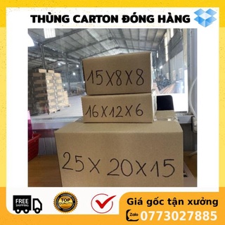 [Combo 100c]  [15x8x8] Thùng Hộp Carton Đóng Gói Hàng