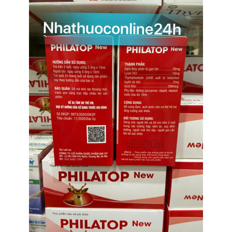 Sản Phẩm Philatop New ống nhựa (hộp 20 ống) | BigBuy360 - bigbuy360.vn