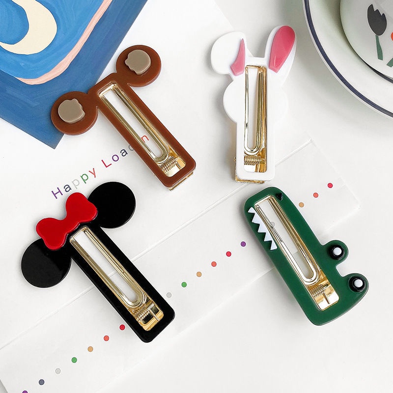 Kẹp Tóc Họa Tiết Hoạt Hình Phong Cách Hàn Quốc Xinh Xắn Cho Bé Gái