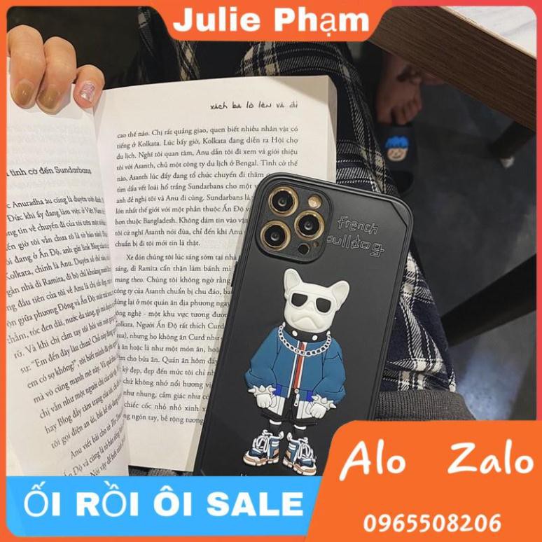 Ốp lưng iphone - ốp iphone hoạ tiết chó bull pháp