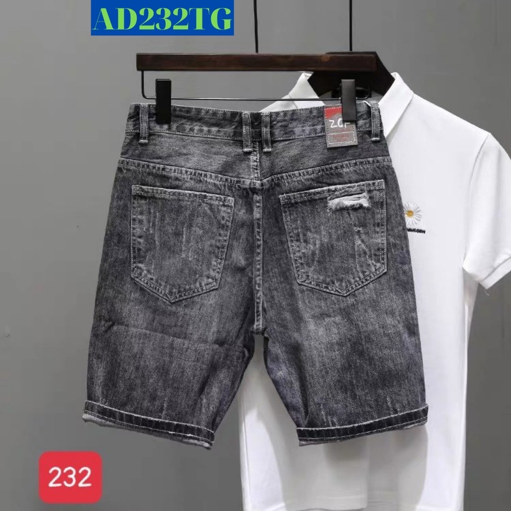 Quần short nam tenji sh232tj short jean nam xám rách xước phong cách tenji store 6 (44-75kg)