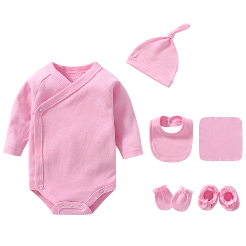 Bộ Áo Liền Quần Bằng Cotton Dệt Kim Mềm Mại Cho Bé Sơ Sinh