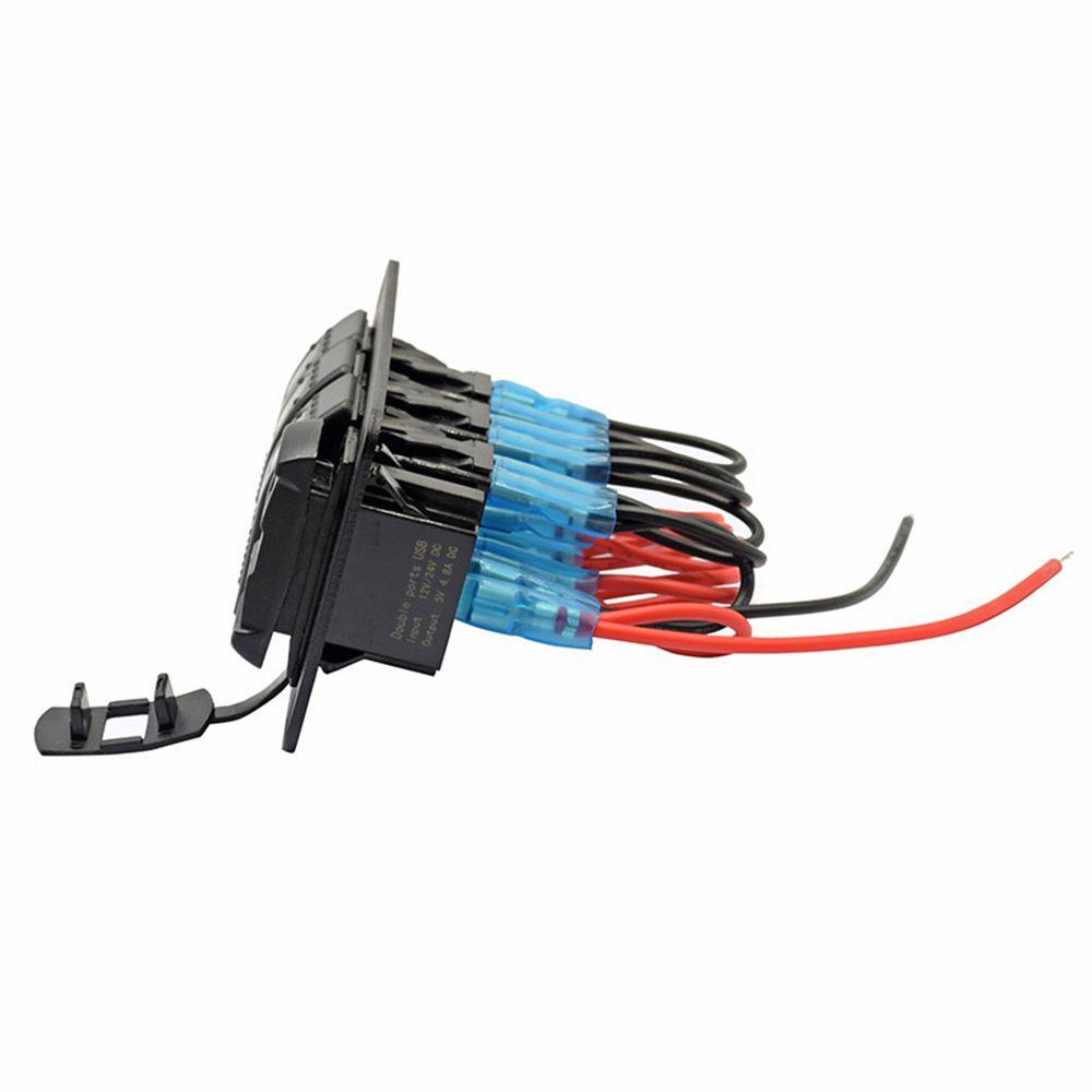 Cầu Dao Kỹ Thuật Số Cổng USB Kép 12V / 24V DIY Cho Xe Hơi