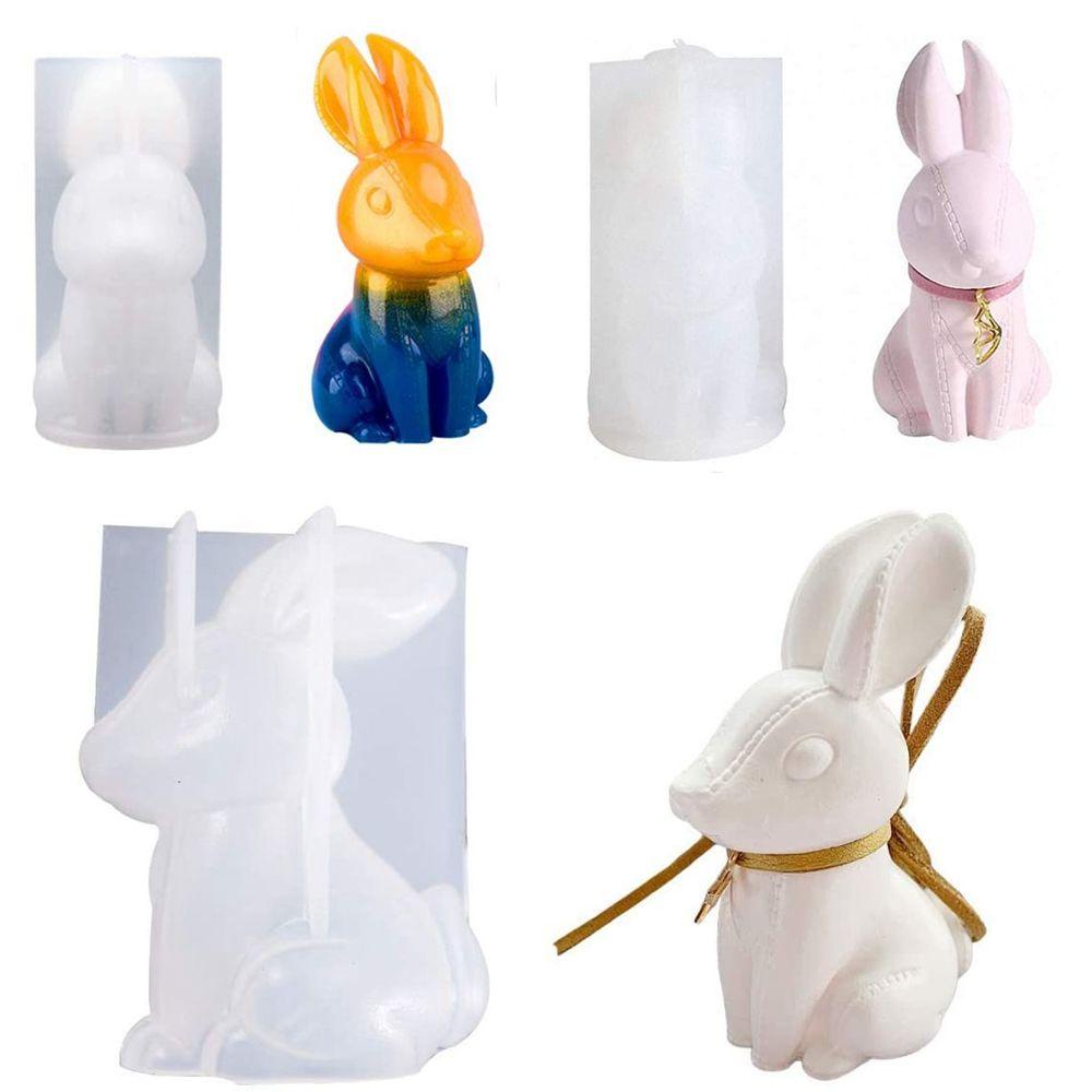 AUGUSTINA Khuôn Silicone Làm Bánh Tạo Hình Thỏ 3D Dễ Thương